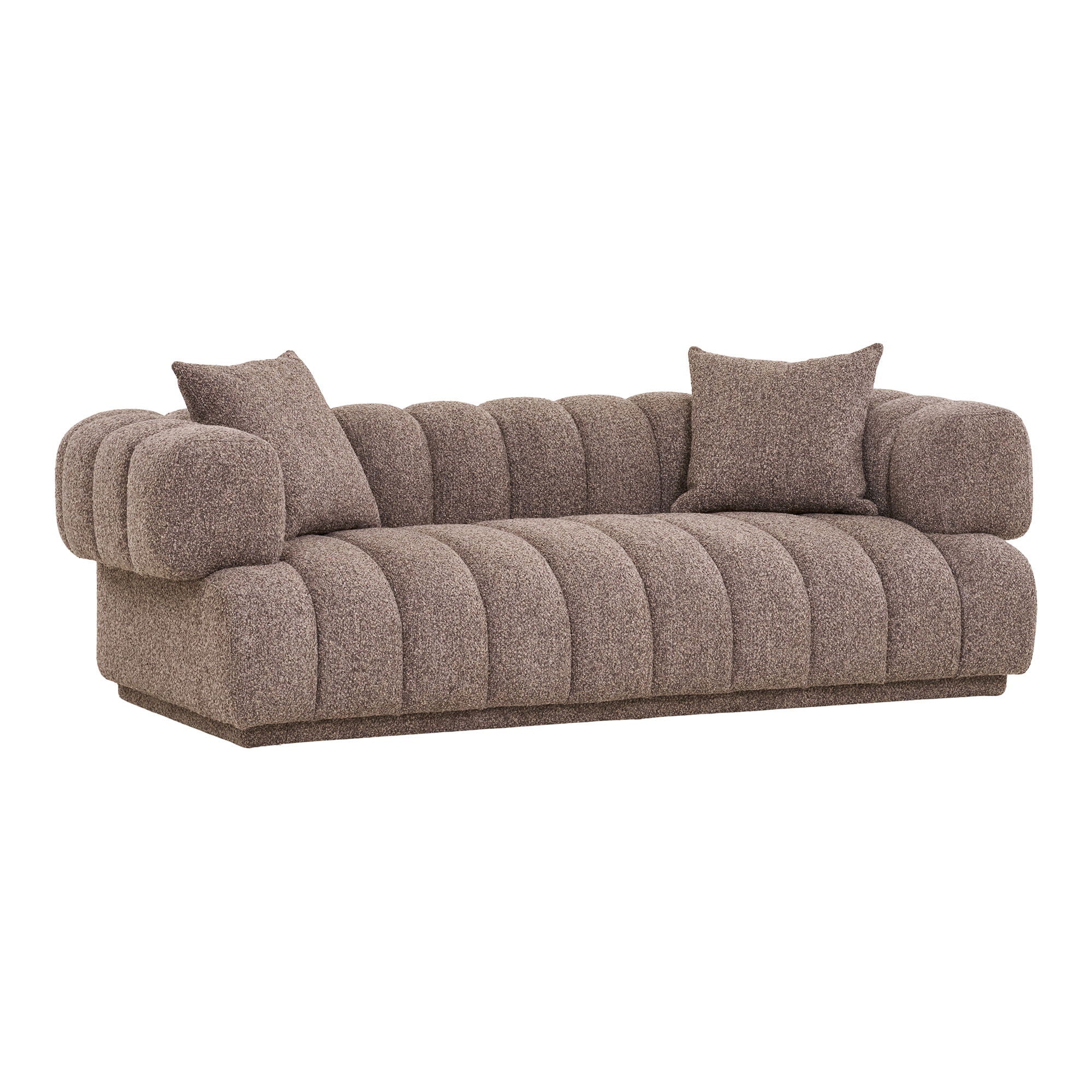 Aurora Sofa - Sofa with 2 cushions, brown, HN1296
